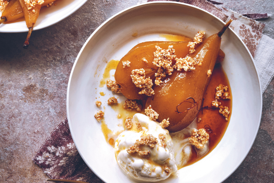Jamie Oliver's Early Grey poached pears