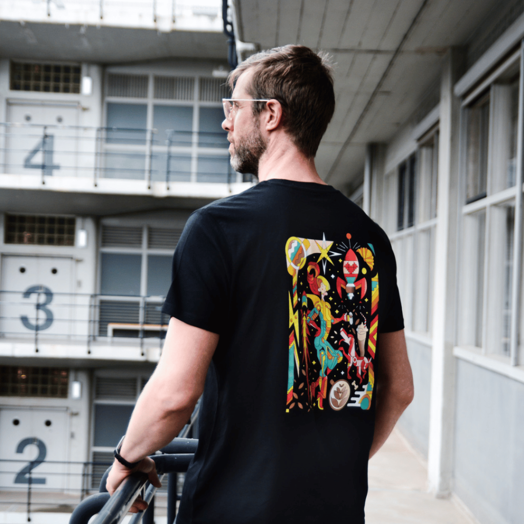 koffie t-shirt koffietcacao (zwart)