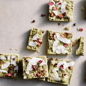 kokosrepen met matcha