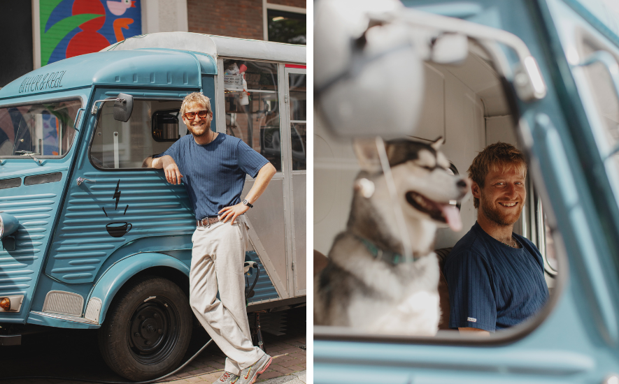 Man Met Bril Koffie truck