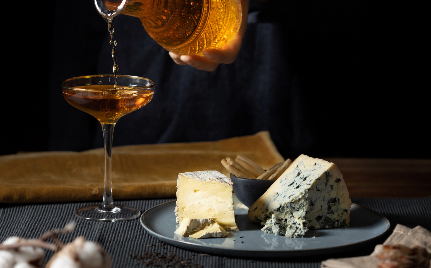 Ran-Wate thee met tomme crayeuse en bleu d’auvergne