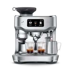Sage Oracle Dual Boiler voorkant met touchscreen en stoompijpje
