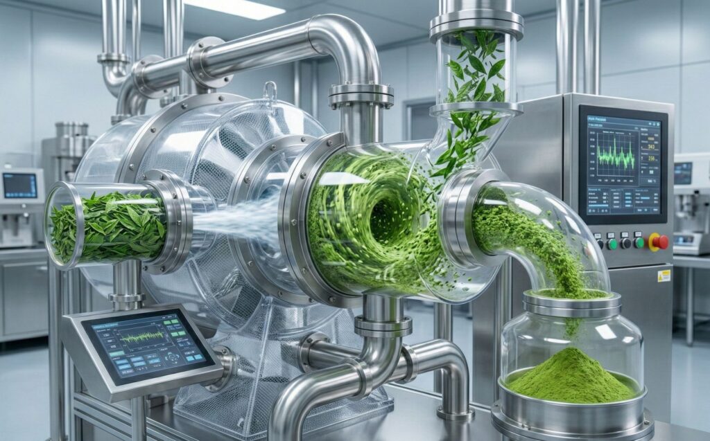Matcha grinding jetmilling