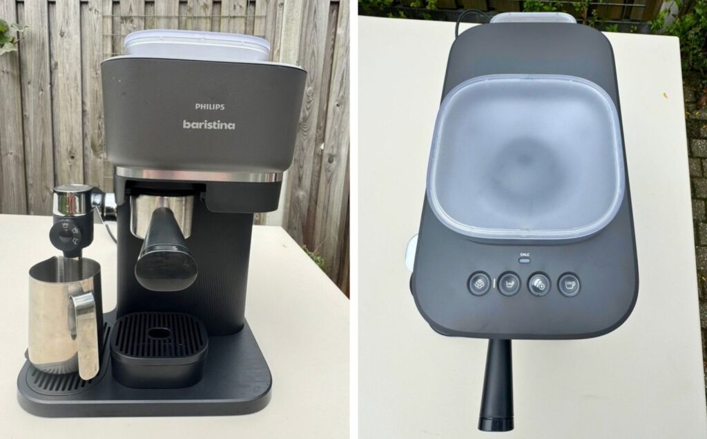 Philips Baristina Latte review front and top